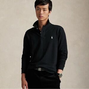 Ralph Lauren NEW Blue Label Black Long- Sleeved The Skinny Polo Size XL